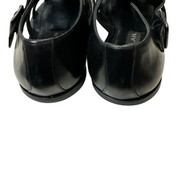 New Mezlan Collins Black Leather Closed Toe Dress Sandals 9